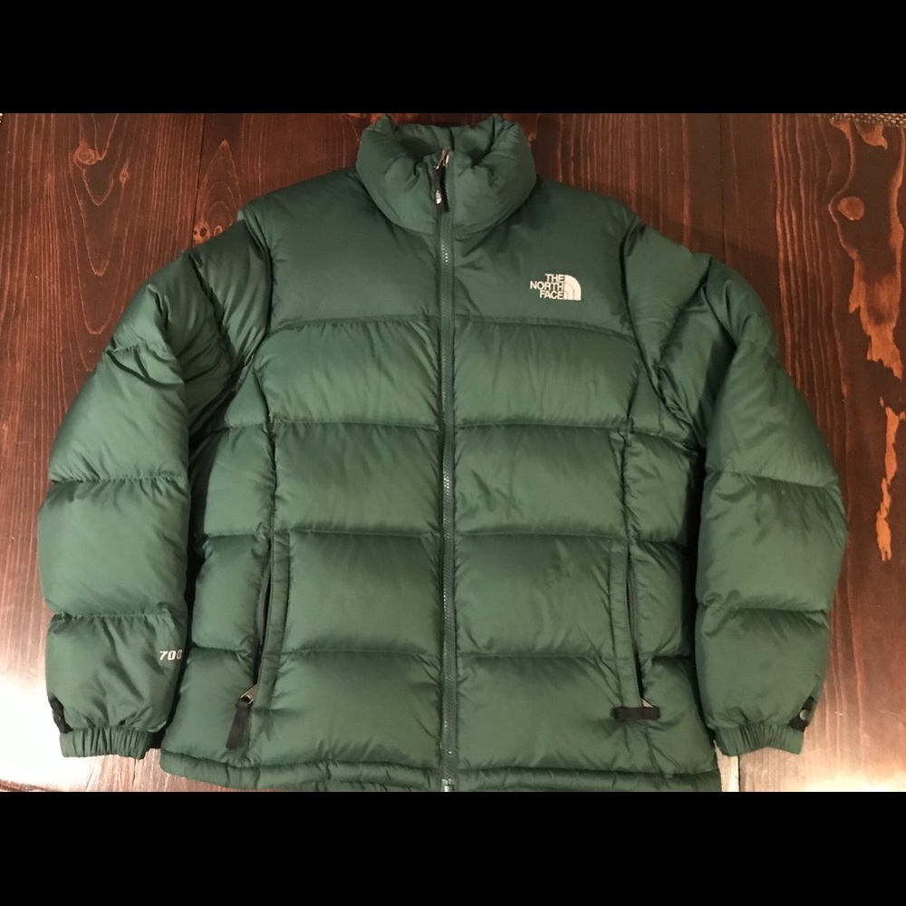 Women’s green north face winter jacket
